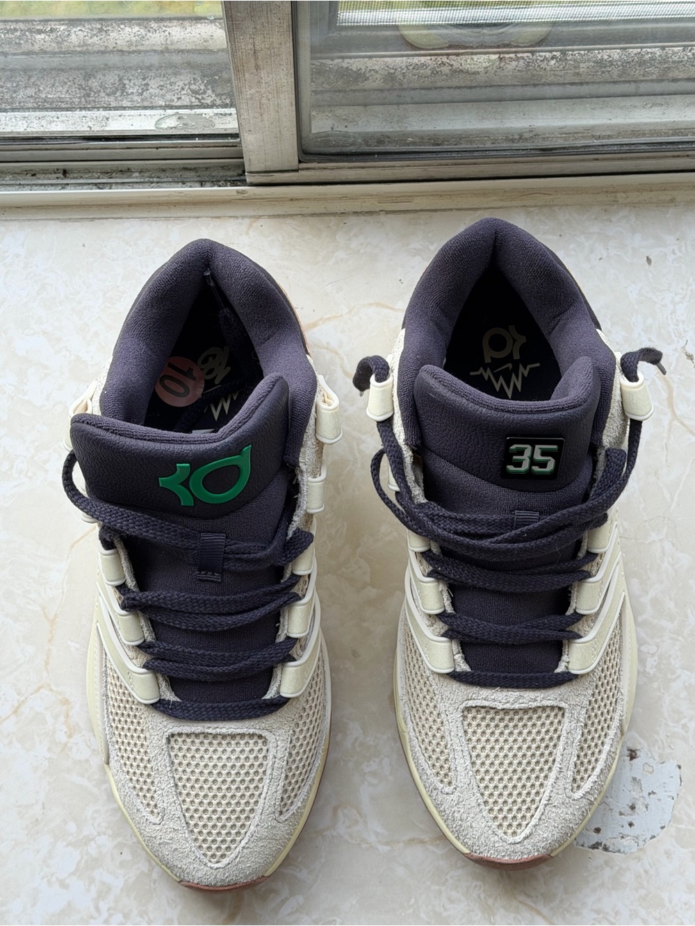 Nike KD 18 'Sanddrift’ Men’s Basketball Shoes in Navy & Cream New Without Tags